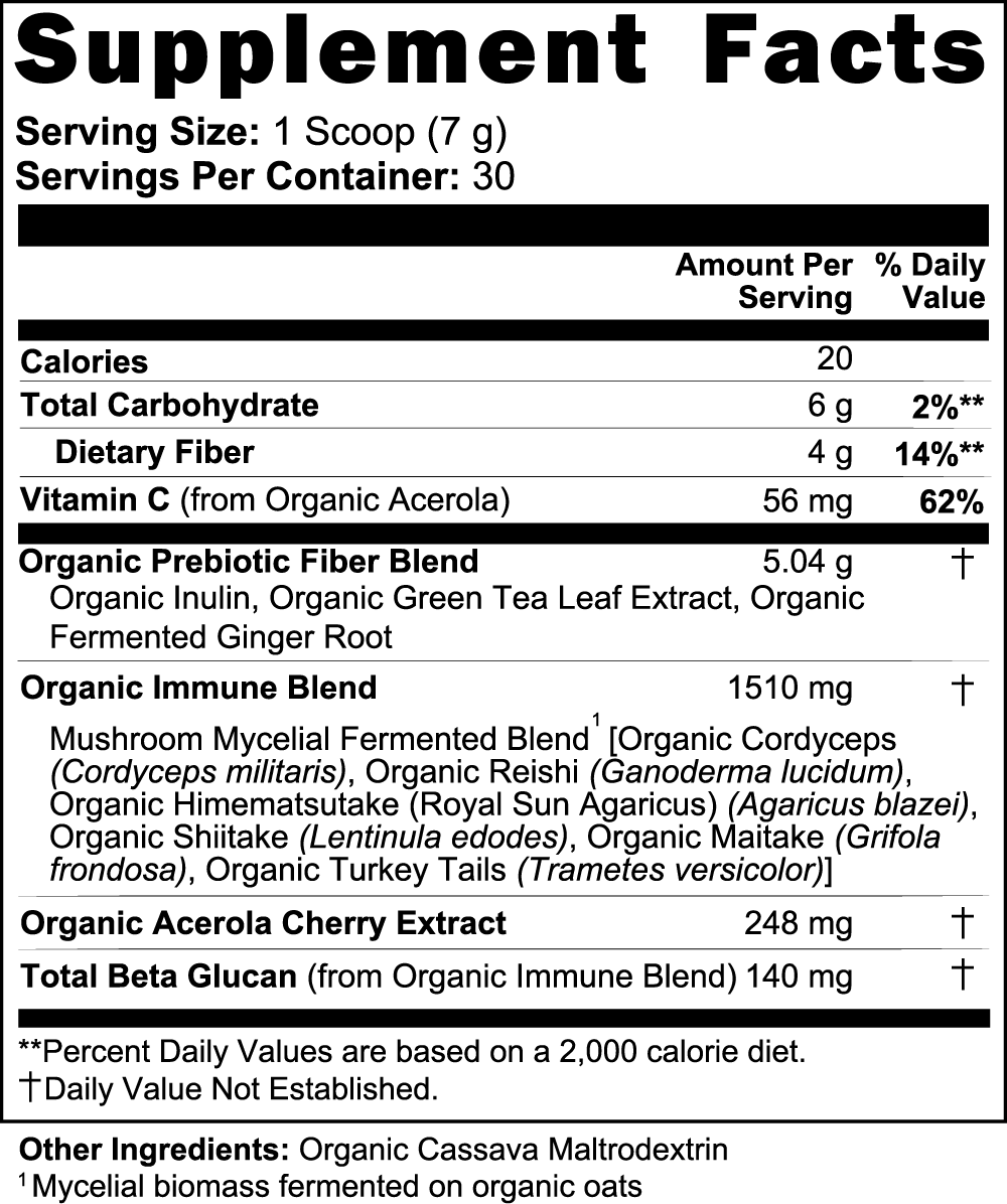 Fermented Mushroom Blend w/ Prebiotics & Vitamin C by Project M