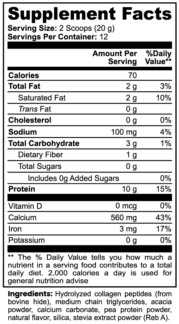 Grass-Fed Vanilla Chai Collagen Protein by Project M
