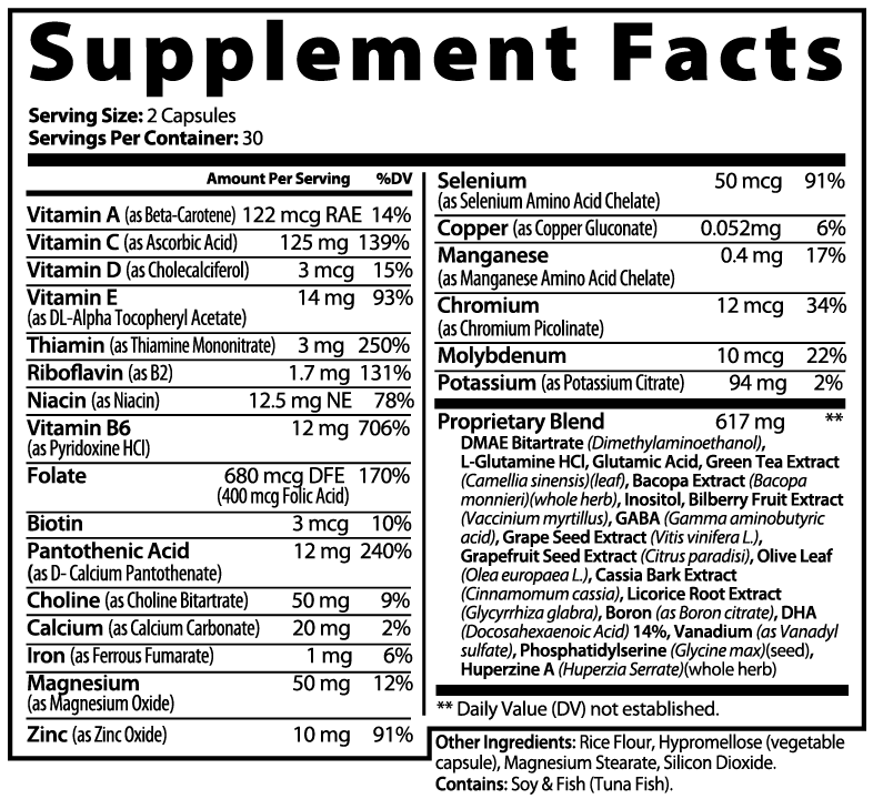 Nootropic Brain & Focus Formula by Project M