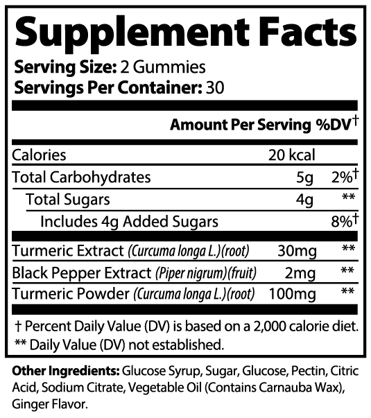 Turmeric Ginger Gummies by Project M