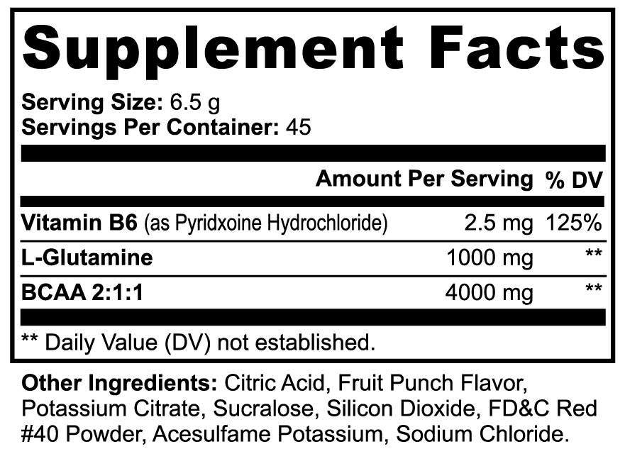 BCAA’s (Fruit Punch) by Project M