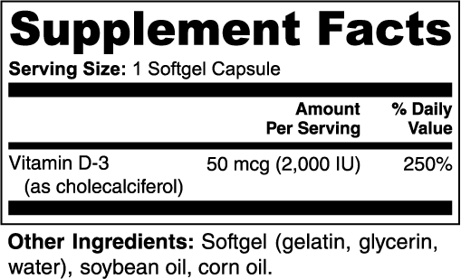 Vitamin D3 Softgels by Project M
