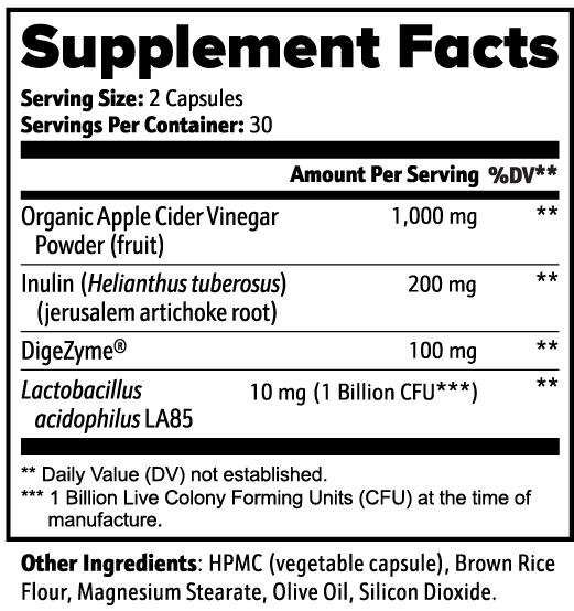 Apple Cider Vinegar Capsules by Project M