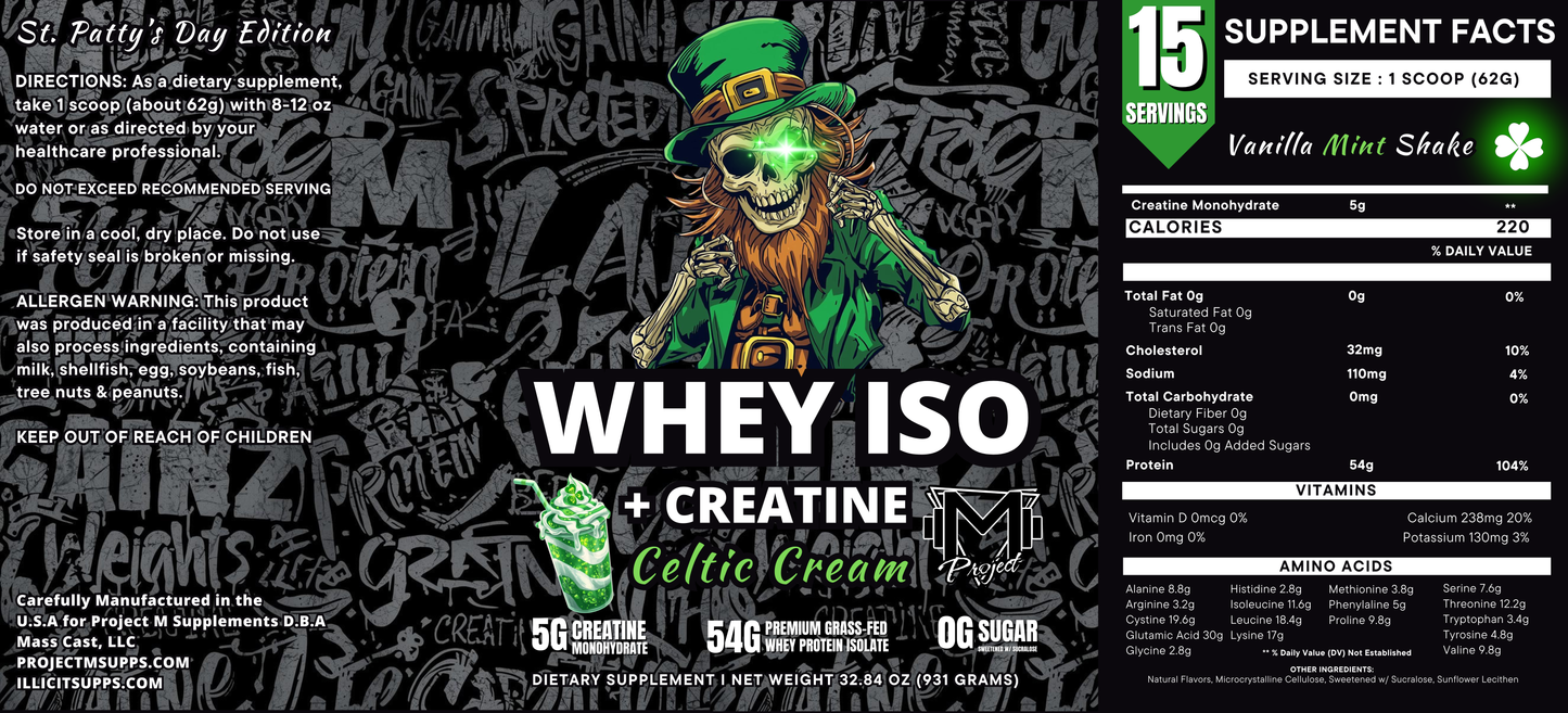 Whey Iso + Creatine 54G Protein/Scoop by Project M