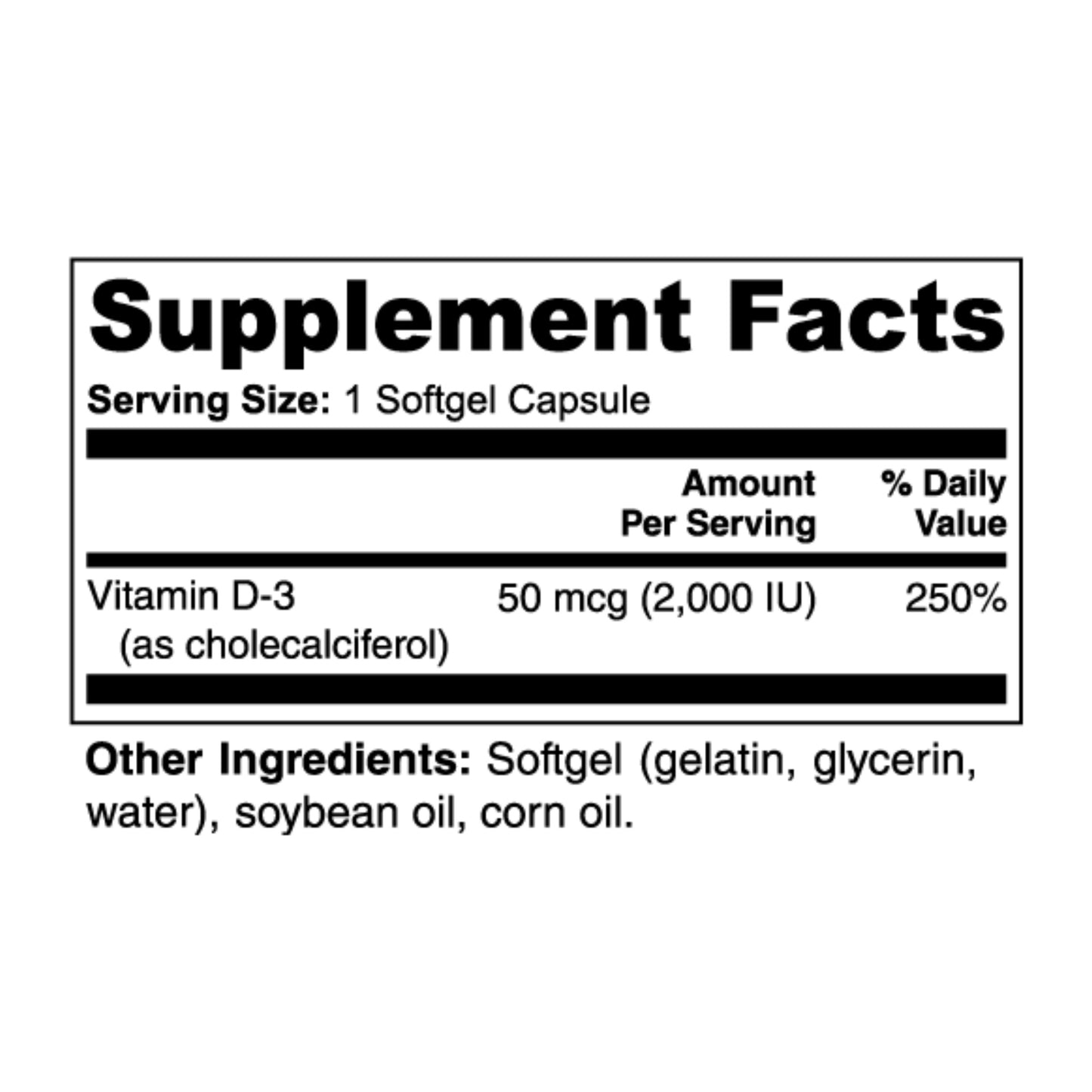 Vitamin D3 Softgels by Project M