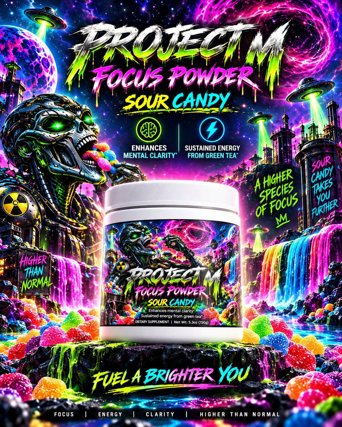 Focus Powder v2 (Sour Candy) by Project M