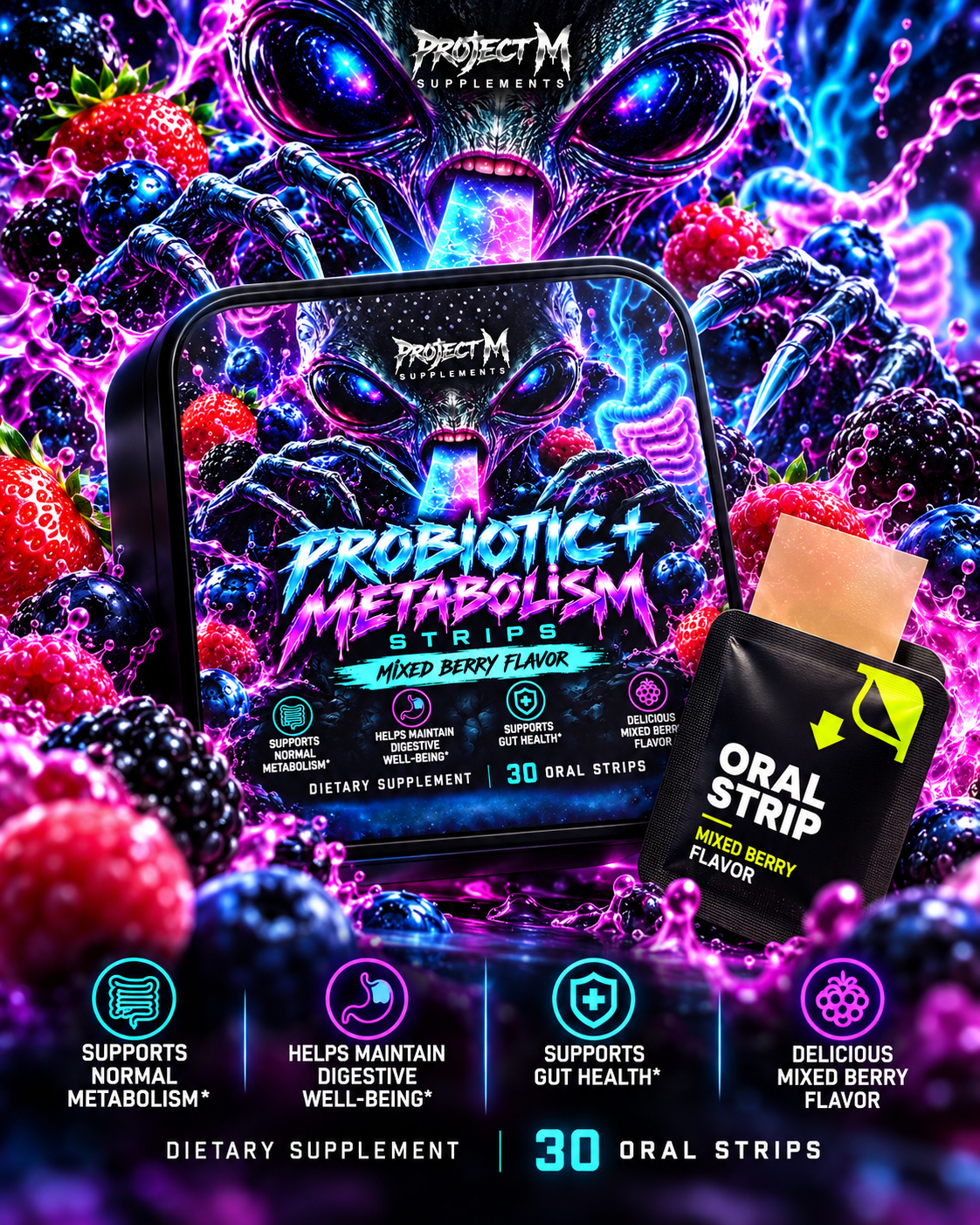 Probiotic + Metabolism Strips by Project M